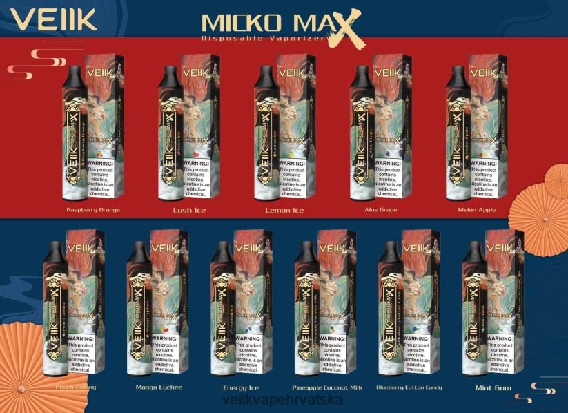 VEIIK Micko MAX jednokratni vape 1500 dimova borovnica šećerna vuna X8XLL446 | VEIIK Pod Hrvatska