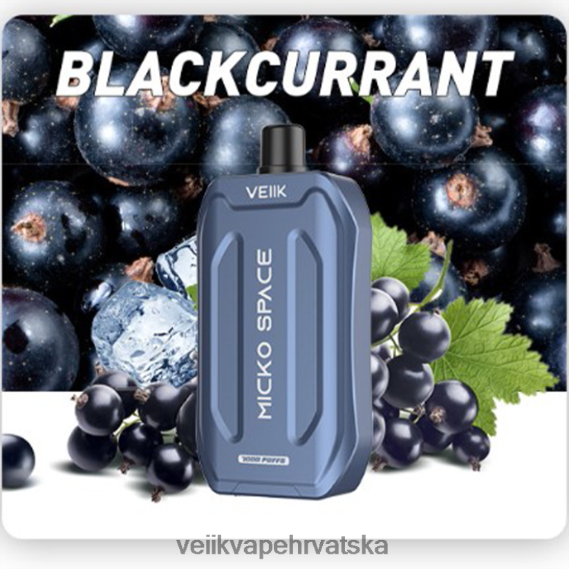 VEIIK Micko Space jednokratni vape 7000 dimova crni ribiz X8XLL441 | VEIIK Vape Hrvatska